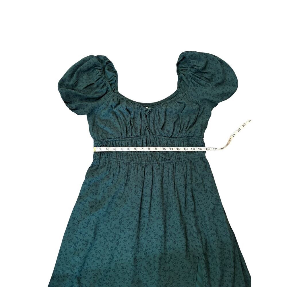 Hollister Green Milkmaid Midi Dress Cottage Feminine Peasant XL Shabby Chic - Picture 8 of 13